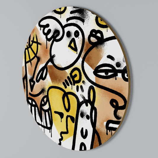 URBAN CANVAS Arte de pared redondo