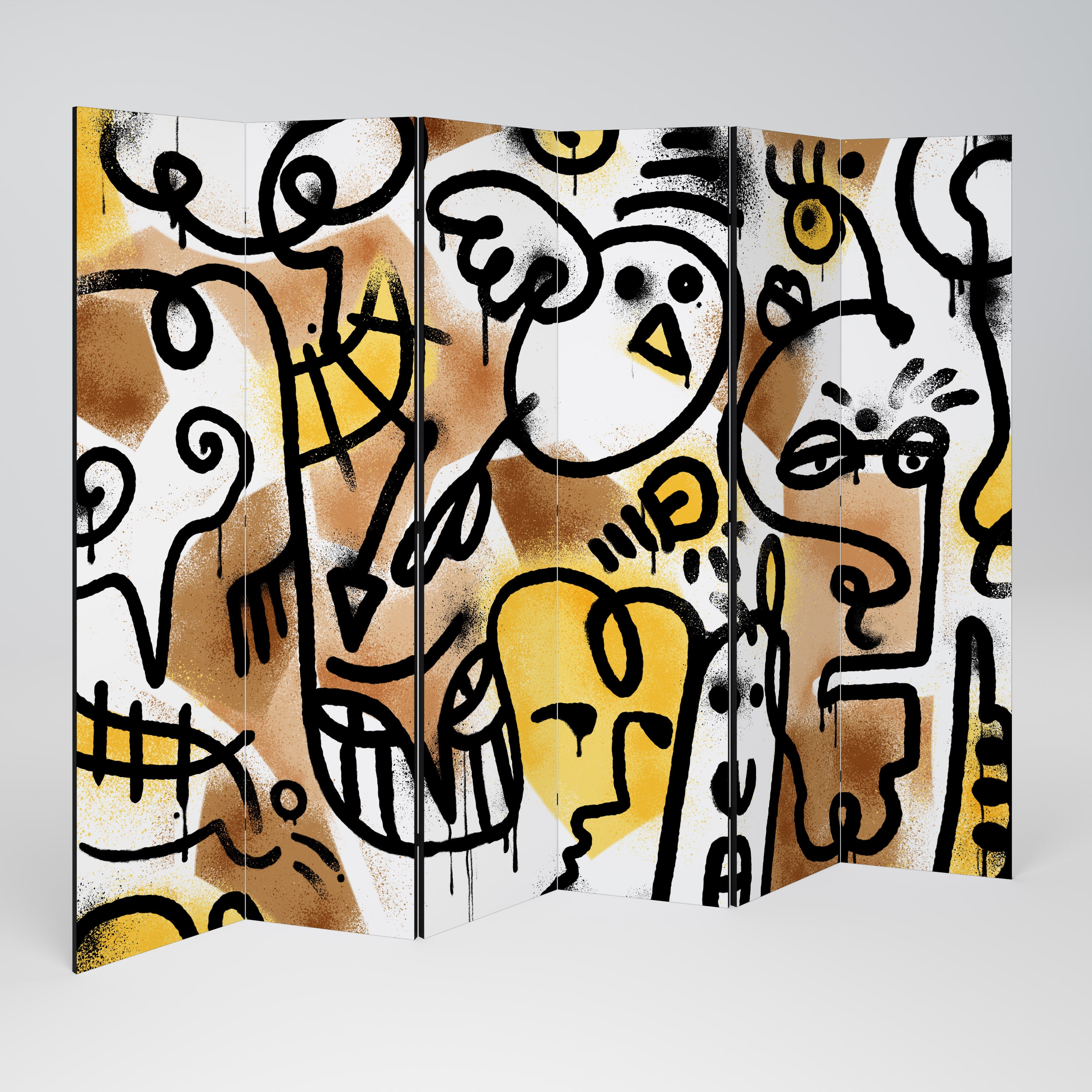 URBAN CANVAS 6-Panel Room Divider