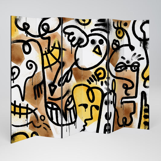 URBAN CANVAS Biombo de 6 paneles