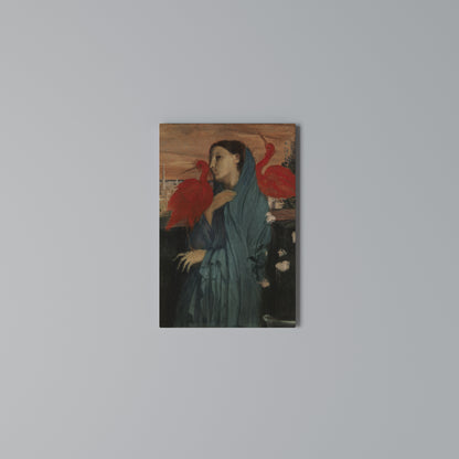 YOUNG WOMAN WITH IBIS Cuadro en lienzo vertical