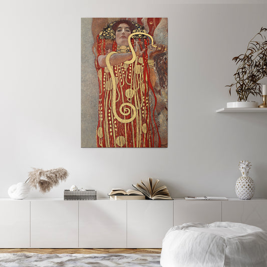 HYGIEIA BY KLIMT Cuadro en lienzo vertical