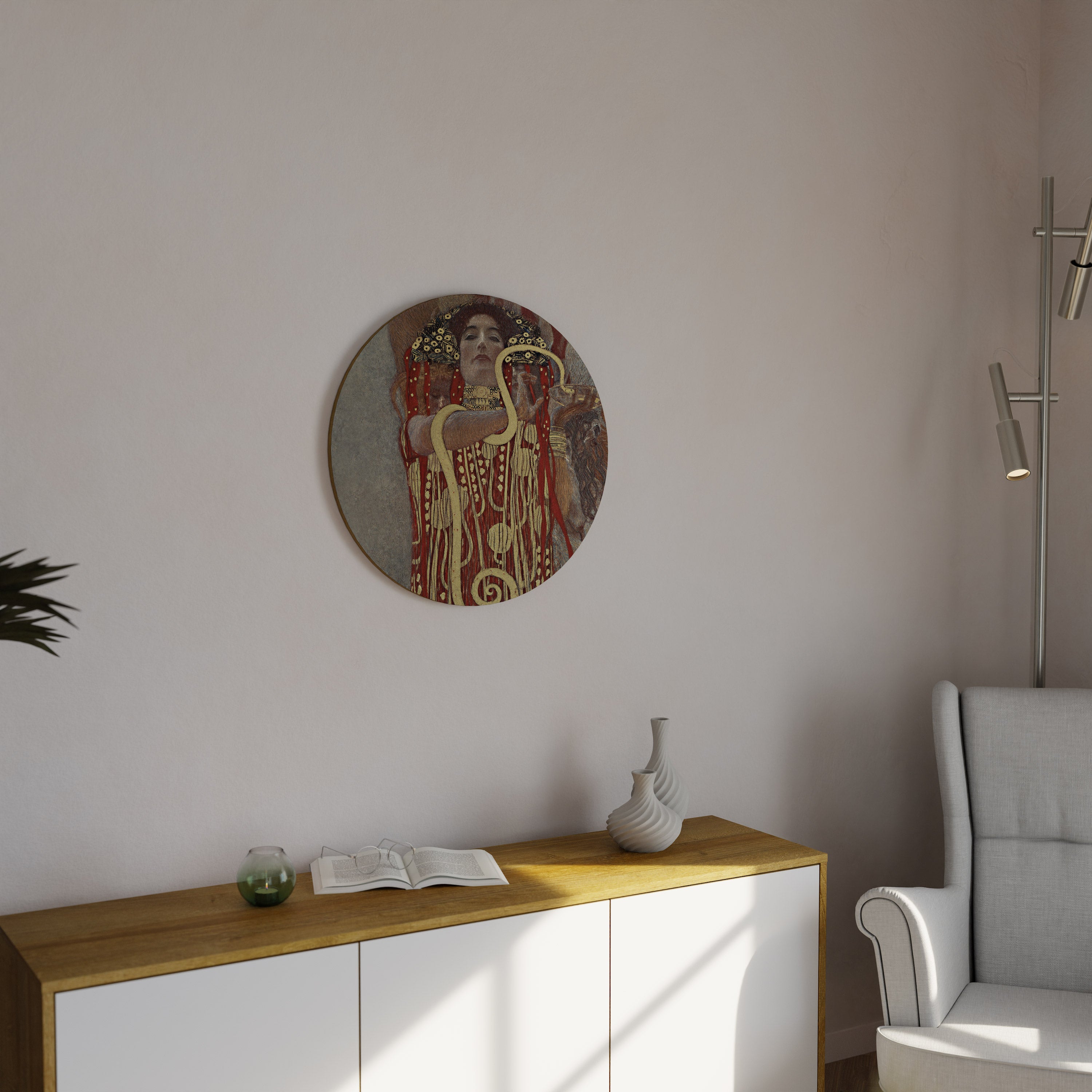 HYGIEIA BY KLIMT Round Wall Art