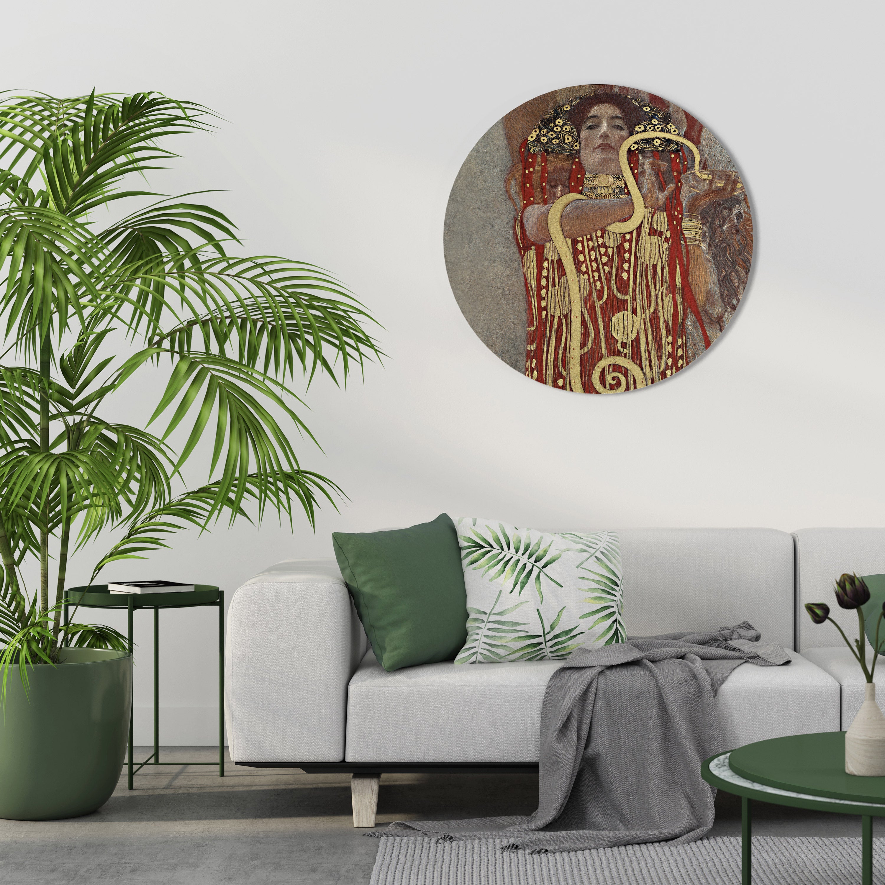 HYGIEIA BY KLIMT Round Wall Art
