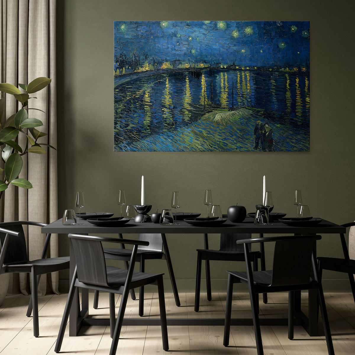 STARRY NIGHT OVER THE RHONE Cuadro en lienzo horizontal