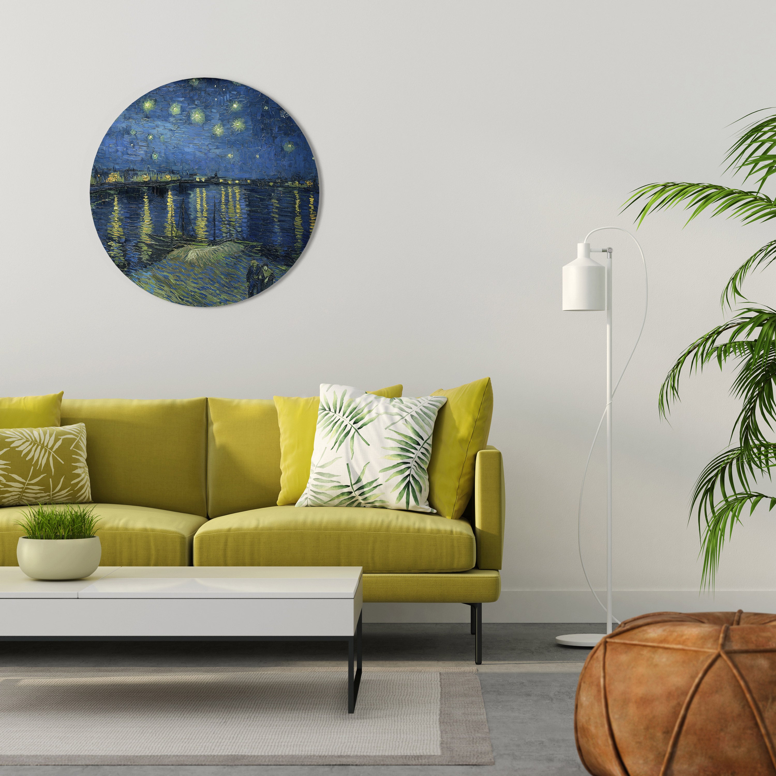STARRY NIGHT OVER THE RHONE Round Wall Art