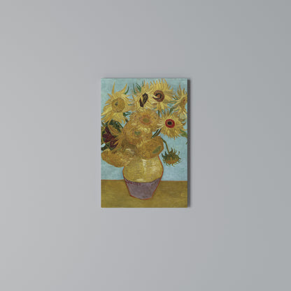 VASE WITH TWELVE SUNFLOWERS Cuadro en lienzo vertical