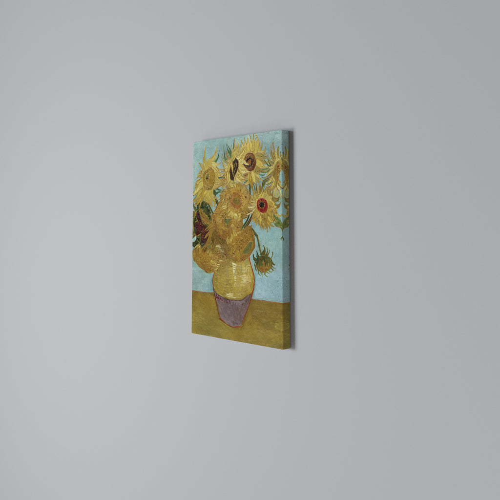 VASE WITH TWELVE SUNFLOWERS Cuadro en lienzo vertical