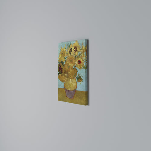 VASE WITH TWELVE SUNFLOWERS Cuadro en lienzo vertical