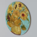 VASE WITH TWELVE SUNFLOWERS Arte de pared redondo