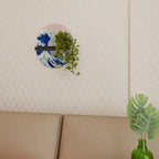 THE GREAT WAVE Oval Art Shelf In Black Finish