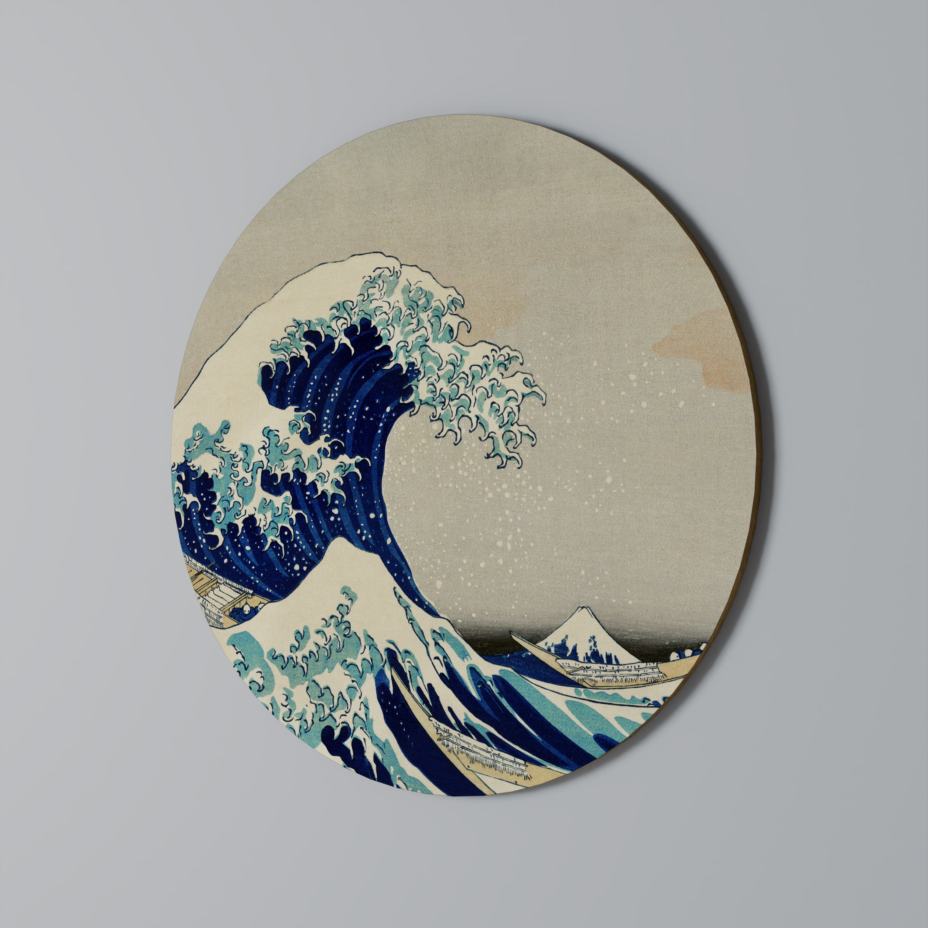 LA GRAN OLA Arte de pared redondo