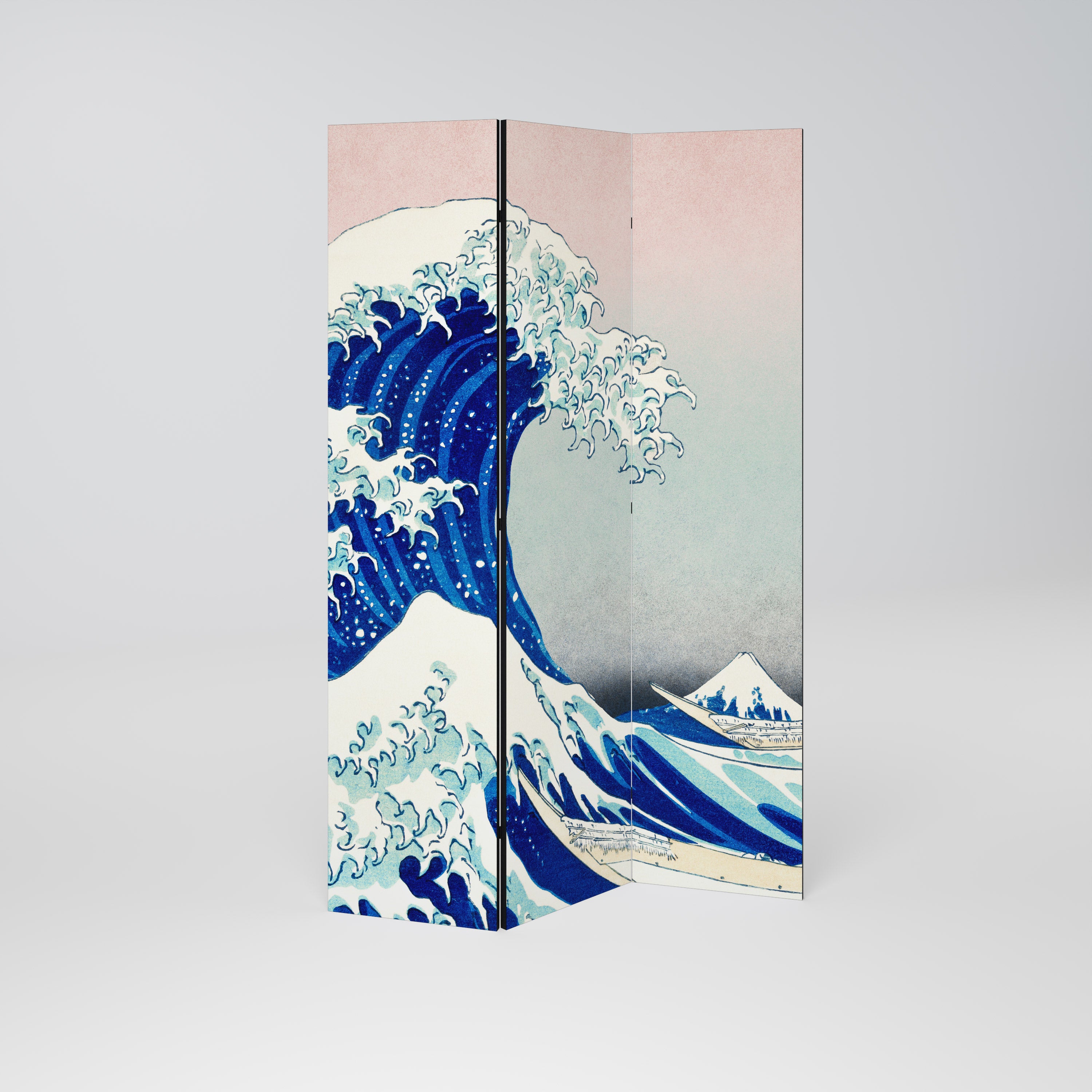 THE GREAT WAVE Decorative 3-Panel Room Divider