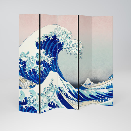 THE GREAT WAVE Biombo de 5 paneles