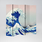 THE GREAT WAVE Biombo Decorativo de 5 Paneles