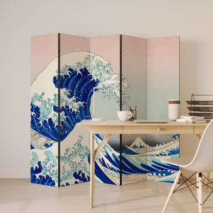 THE GREAT WAVE Biombo de 5 paneles
