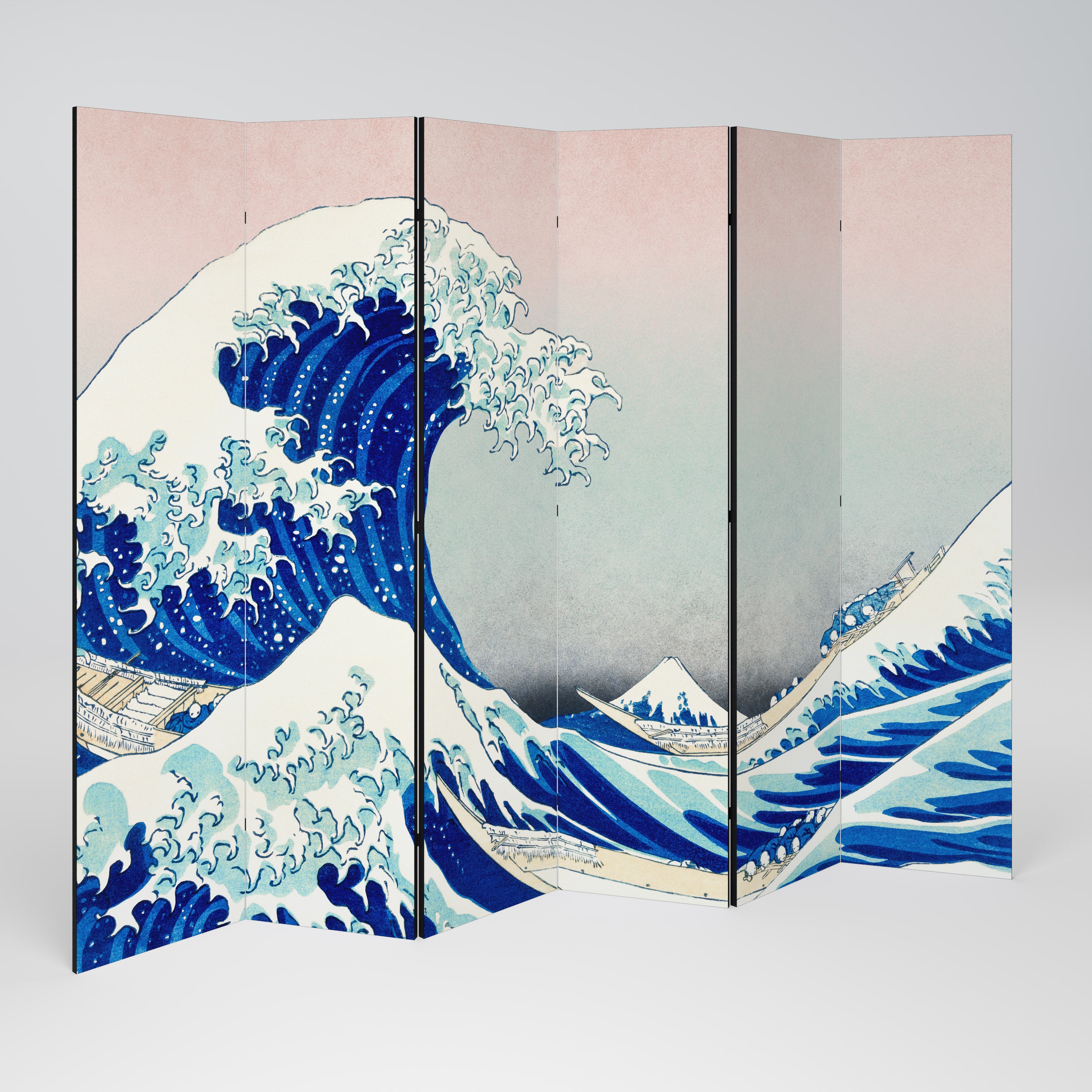 THE GREAT WAVE Decorative 6-Panel Room Divider