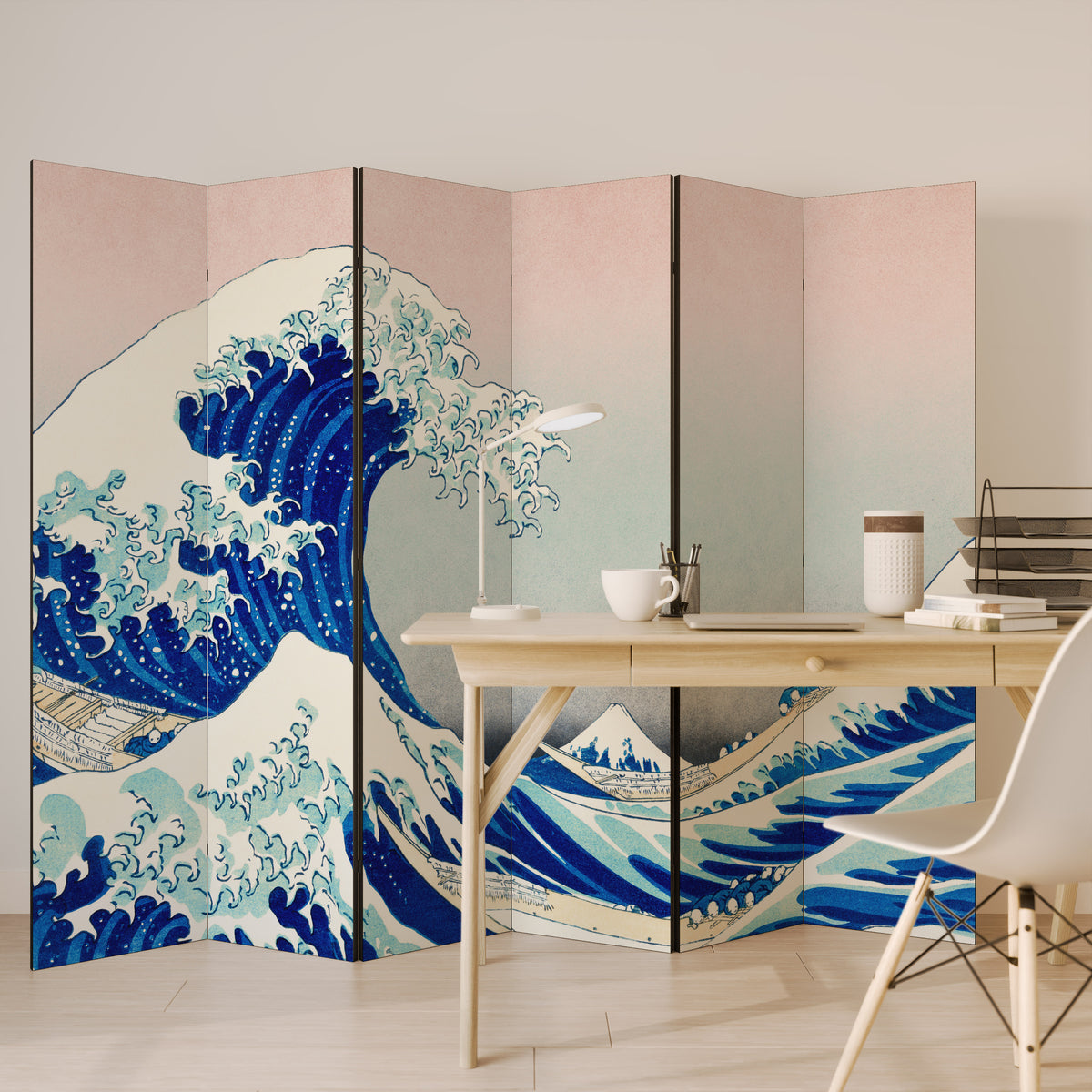 THE GREAT WAVE Biombo de 6 paneles