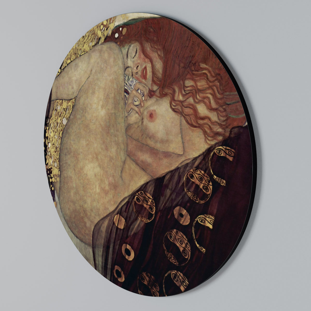 DANAE BY KLIMT Arte de pared redondo