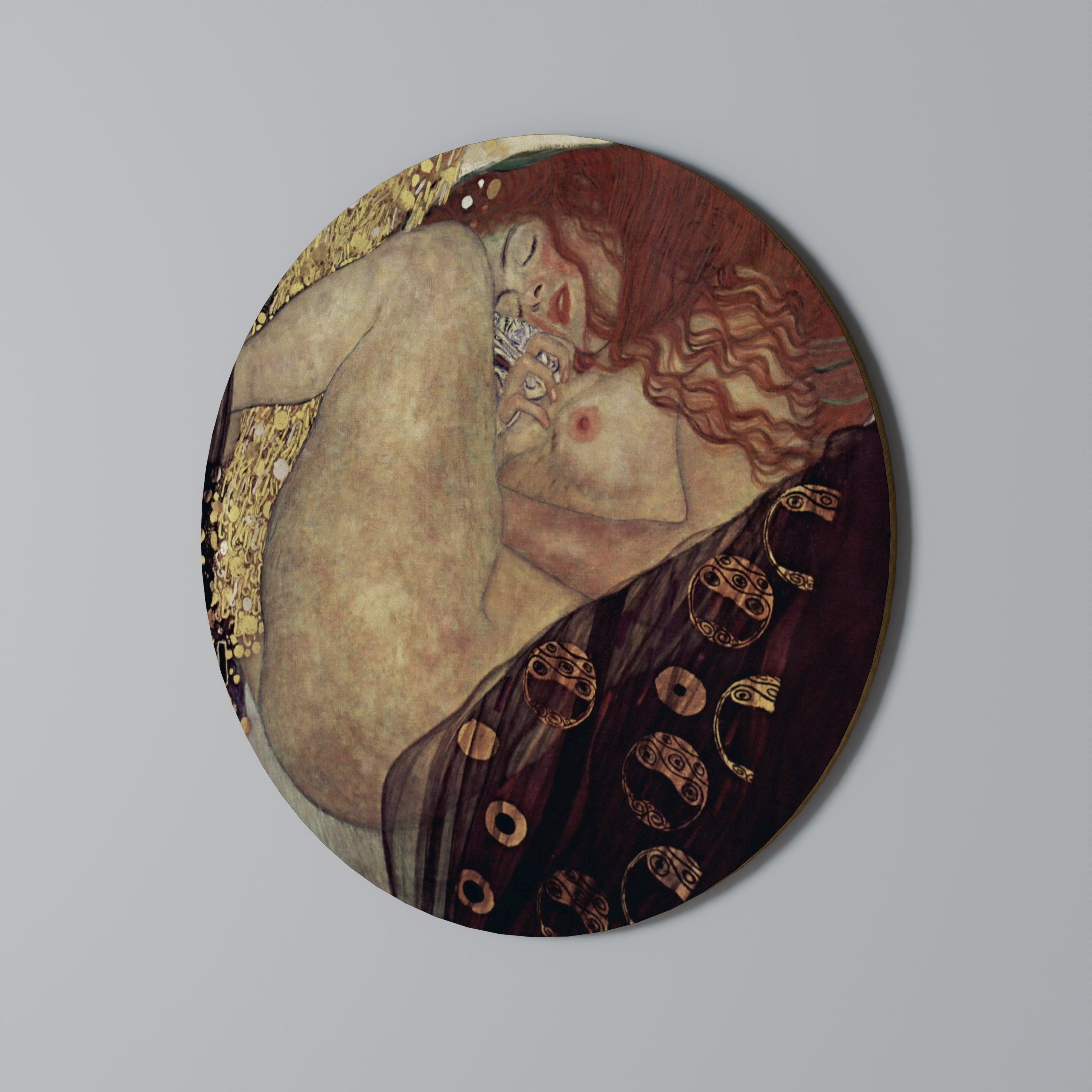 DANAE DE KLIMT Arte de pared redondo