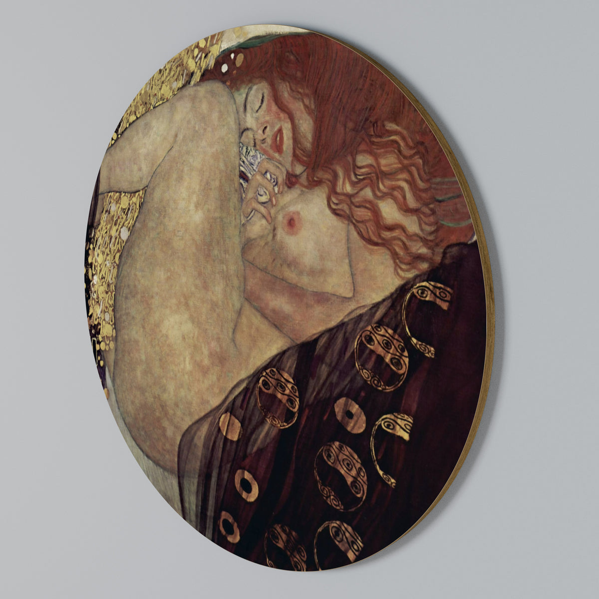 DANAE BY KLIMT Arte de pared redondo