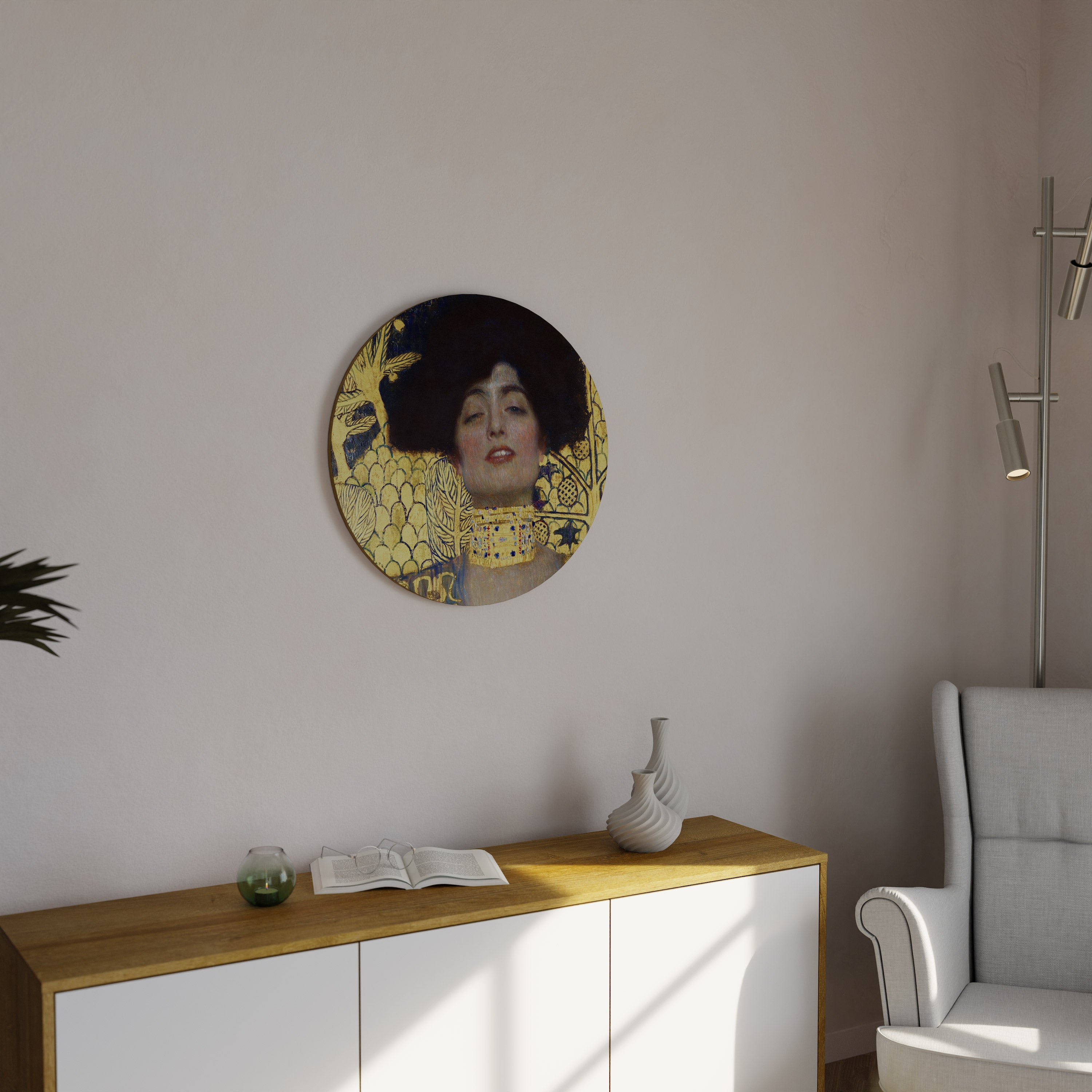 JUDITH SIN HOLOFERNES Arte de pared redondo