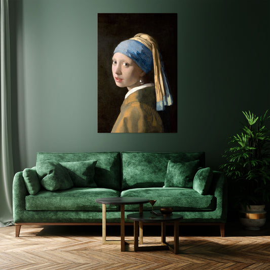 GIRL WITH A PEARL EARING Cuadro en lienzo vertical
