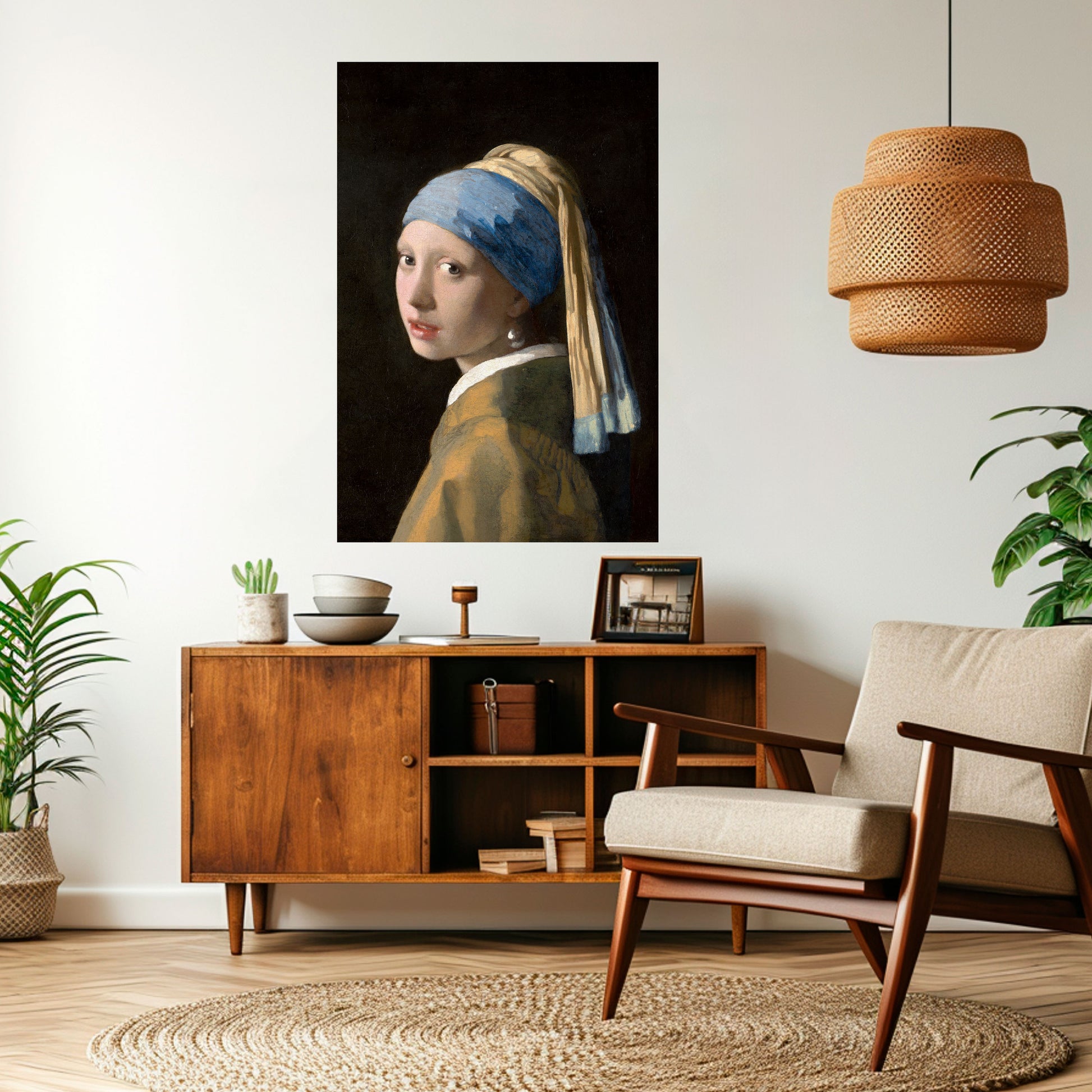 Póster vertical autoadhesivo "La chica de la perla"