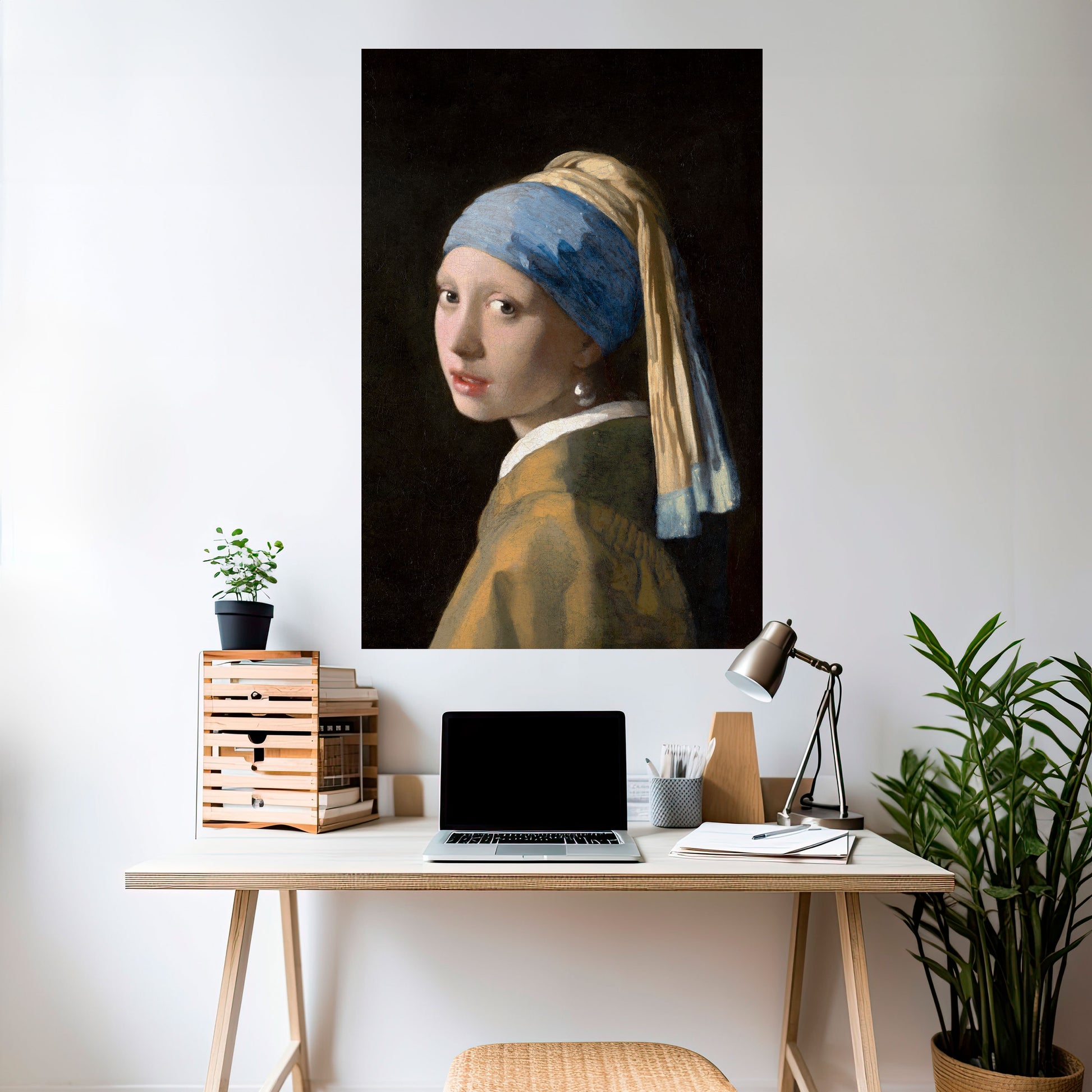 Póster vertical autoadhesivo "La chica de la perla"