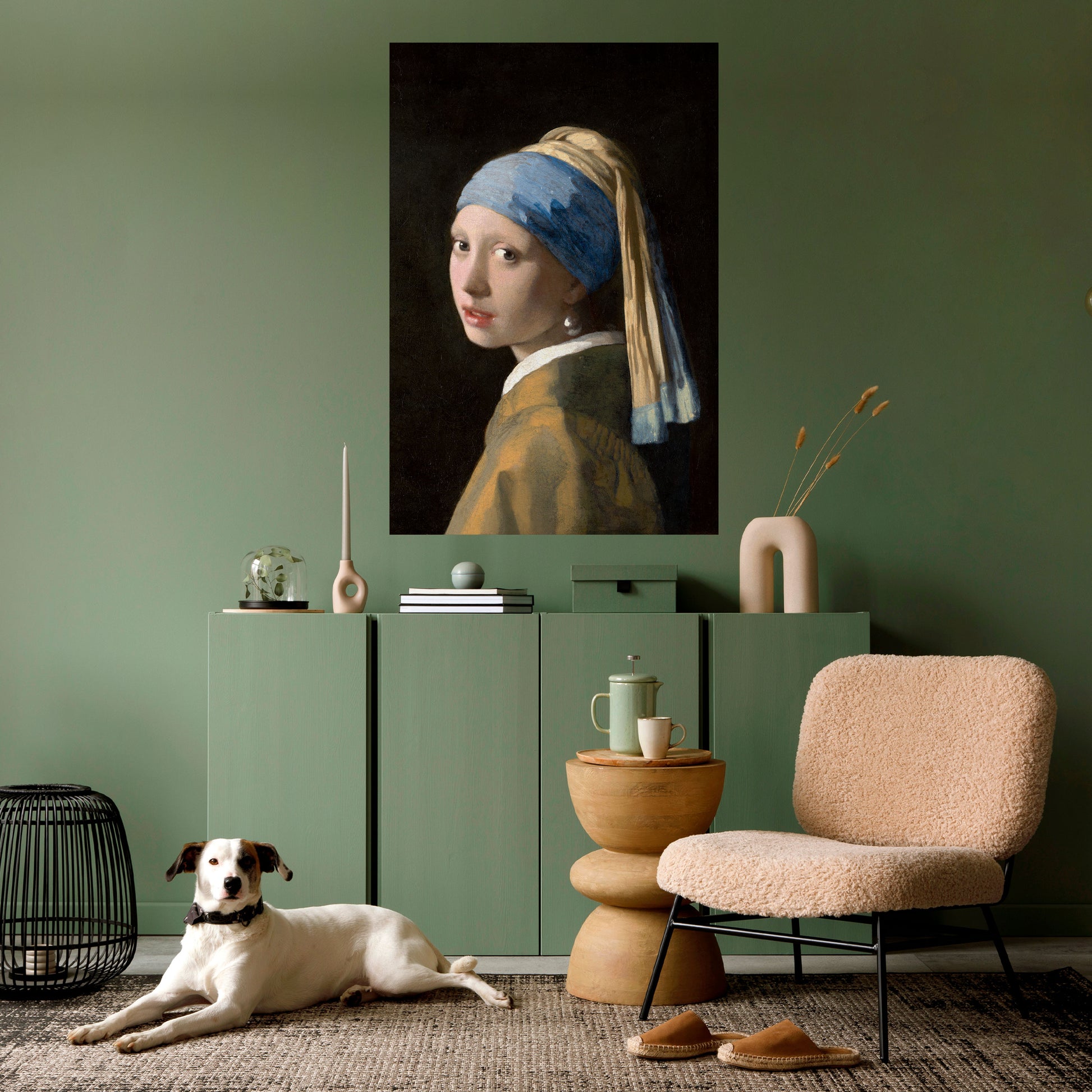 Póster vertical autoadhesivo "La chica de la perla"