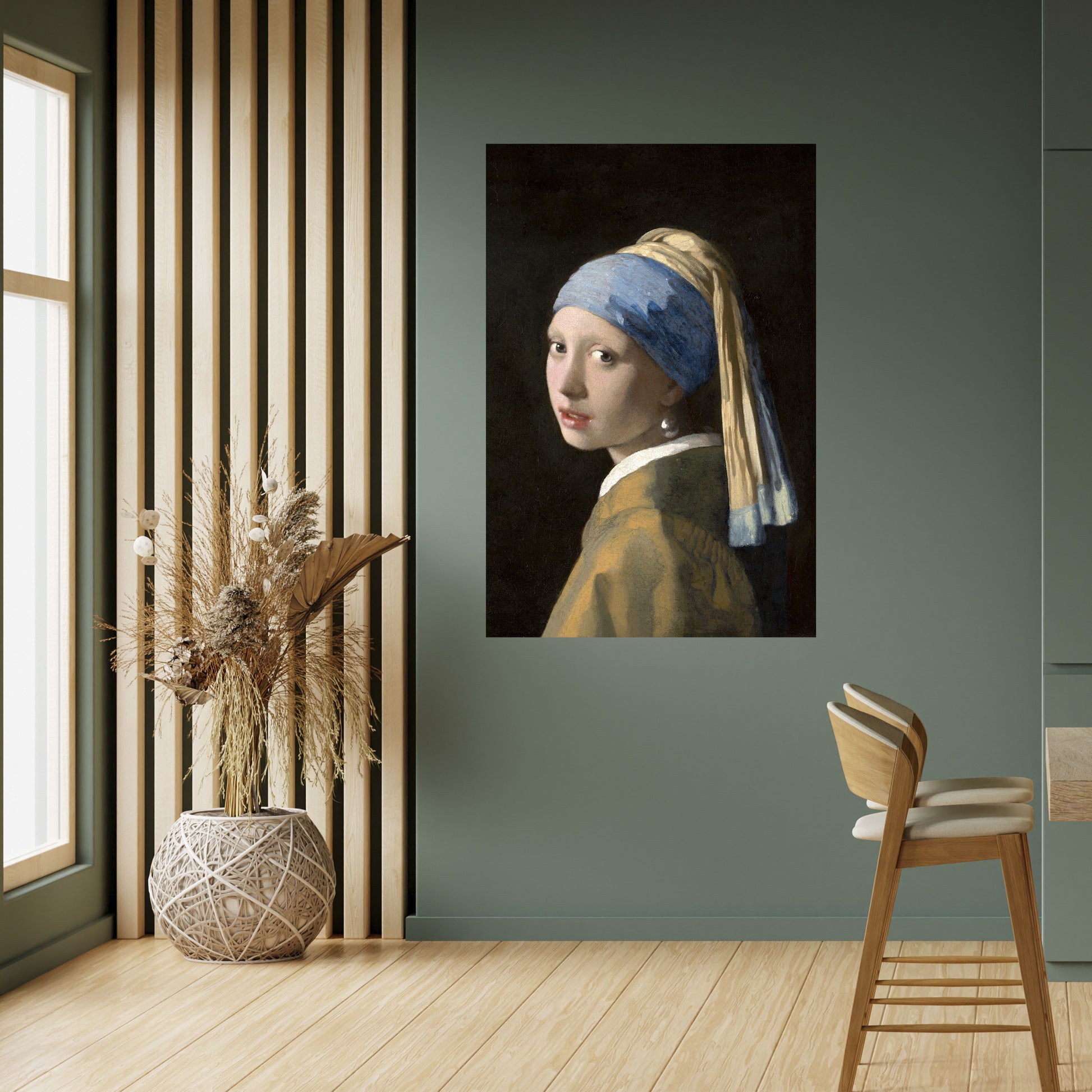 Póster vertical autoadhesivo "La chica de la perla"