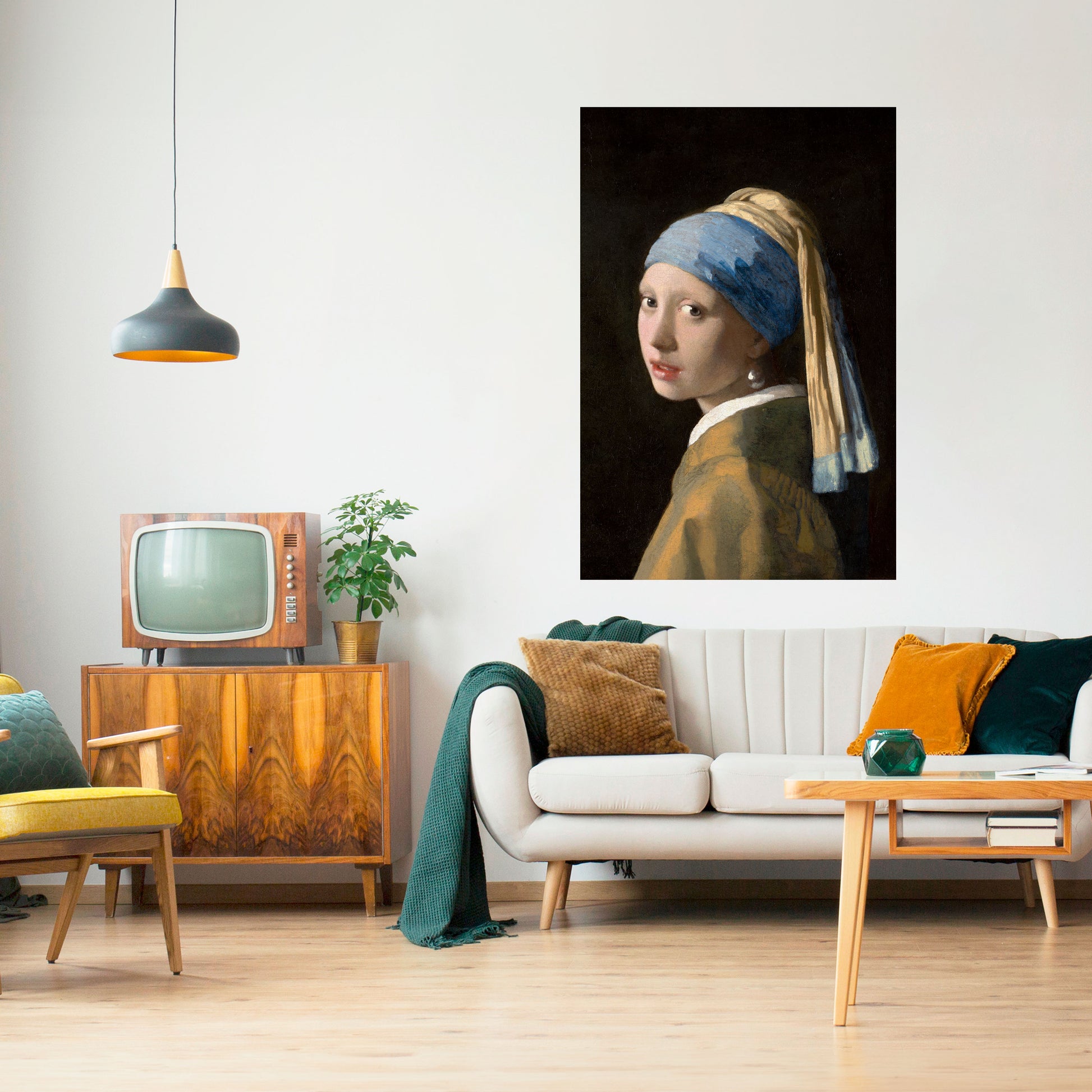 Póster vertical autoadhesivo "La chica de la perla"