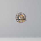 ZODIAQUE OR LA PLUME Estante Redondo Decorativo en Acabado Negro