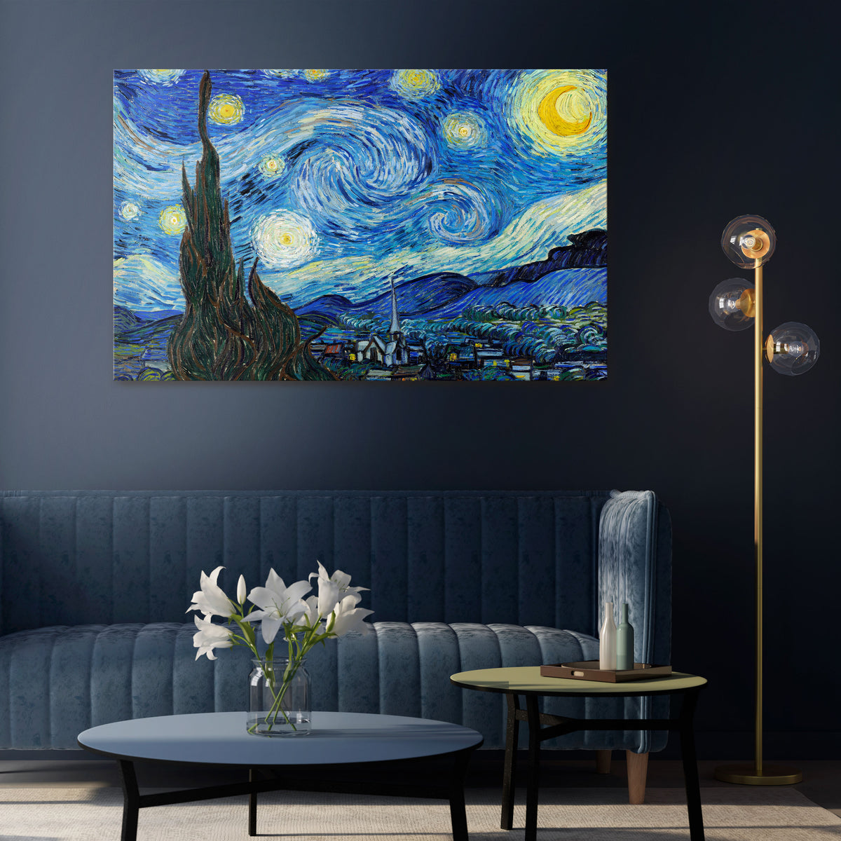 STARRY NIGHT Cuadro en lienzo horizontal