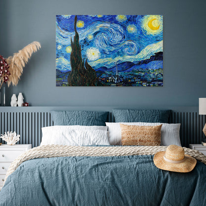 STARRY NIGHT Cuadro en lienzo horizontal