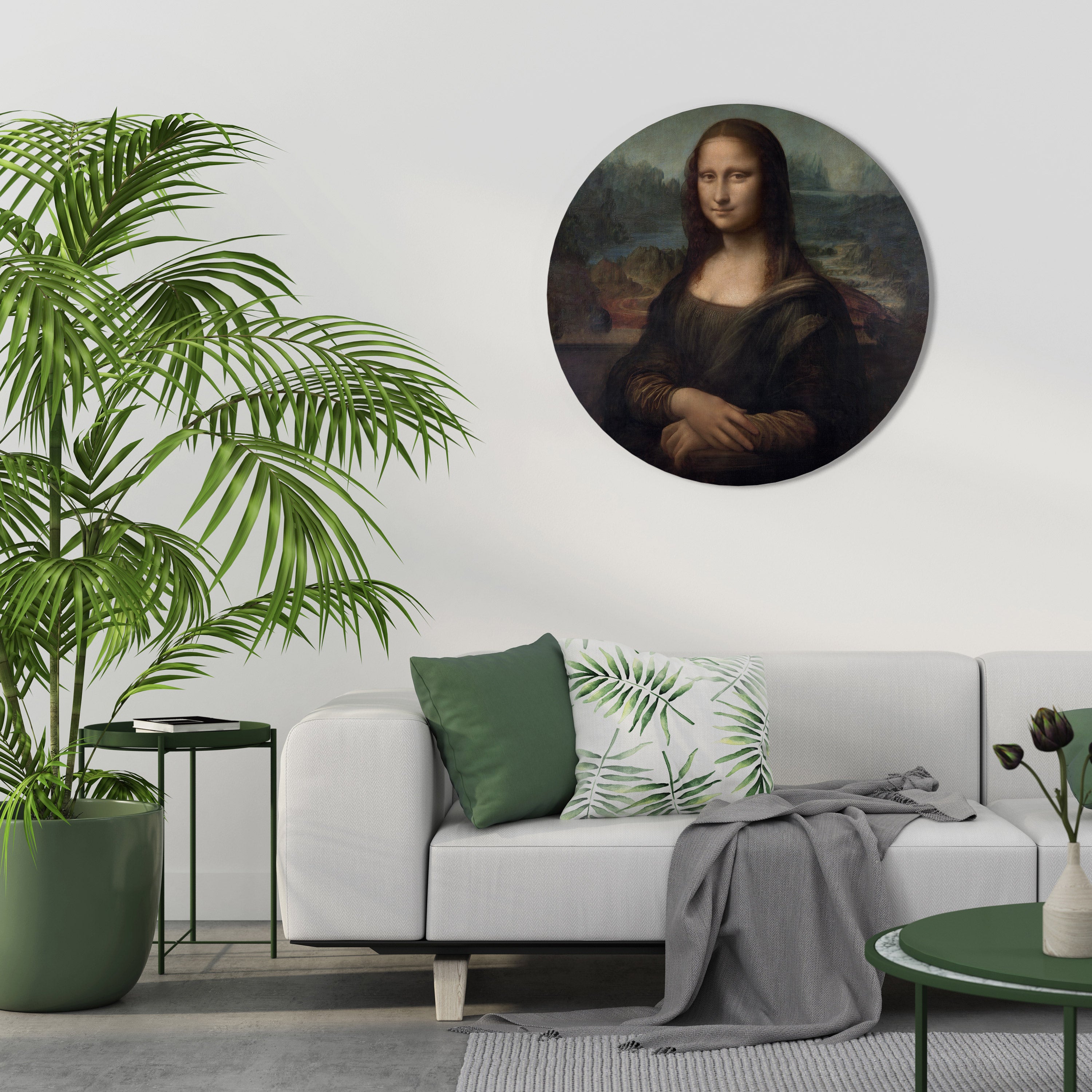 Arte de pared redondo MONA LISA