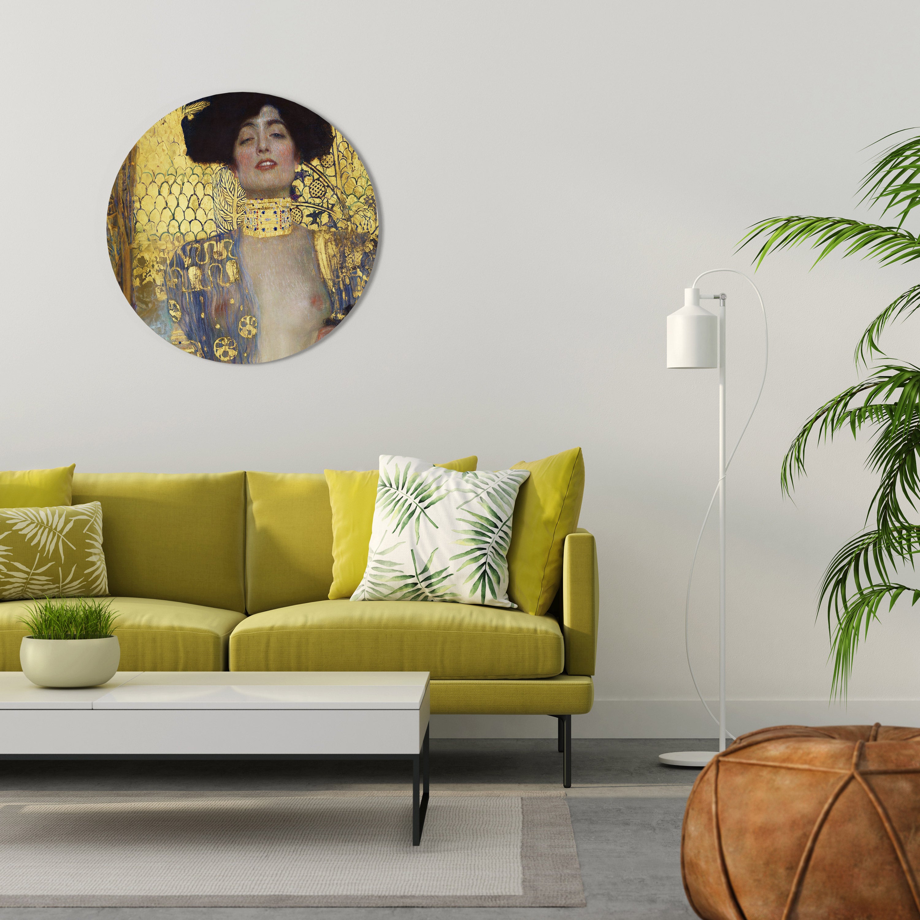 Arte de pared redondo JUDITH Y HOLOFERNES