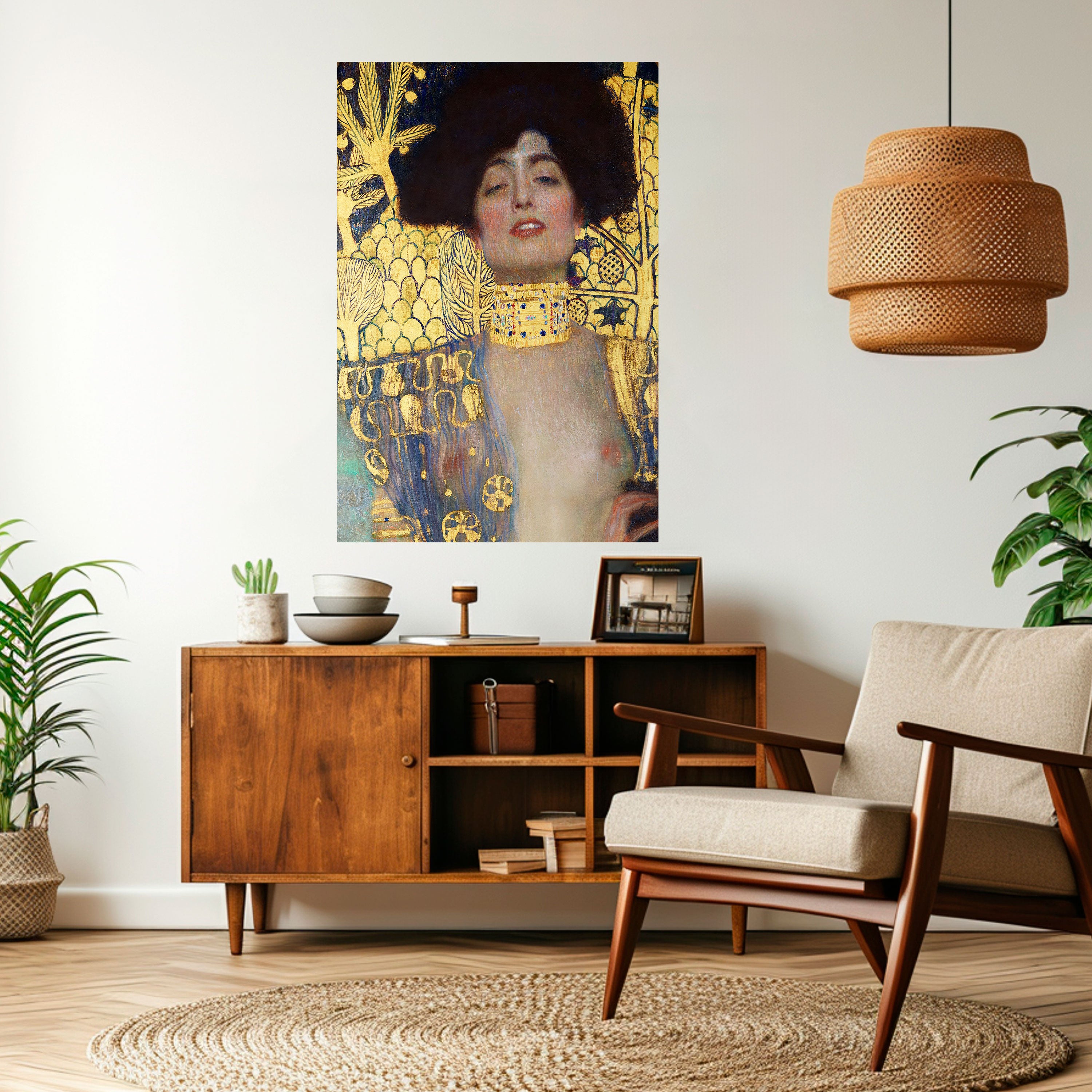 Póster vertical autoadhesivo de Judith y Holofernes