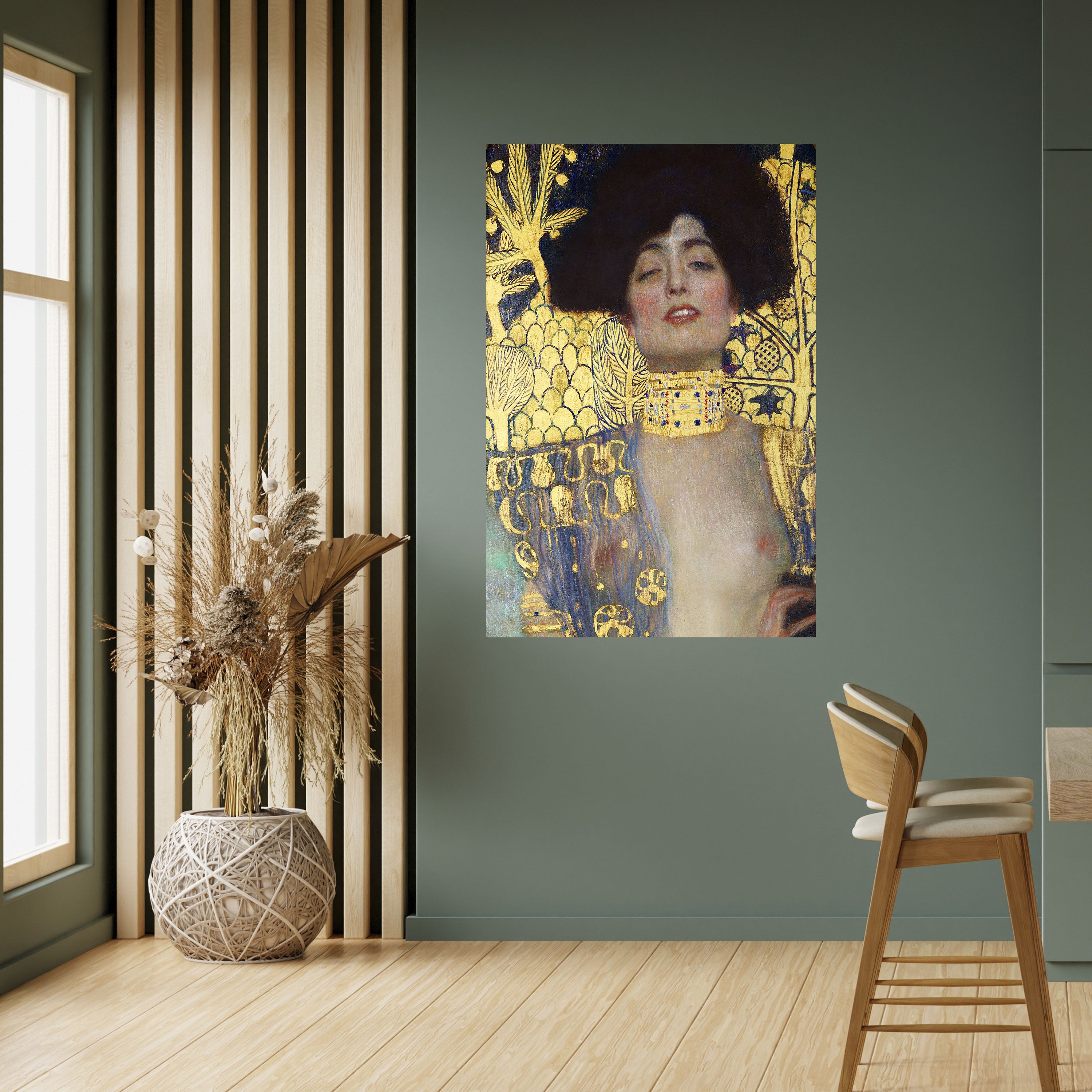 Póster vertical autoadhesivo de Judith y Holofernes