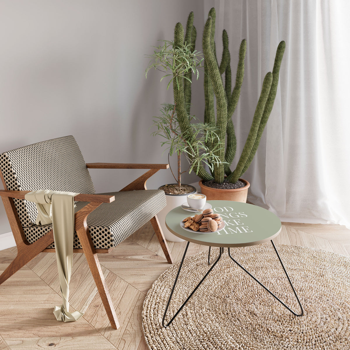 GOOD THINGS TAKE TIME Mesa de centro