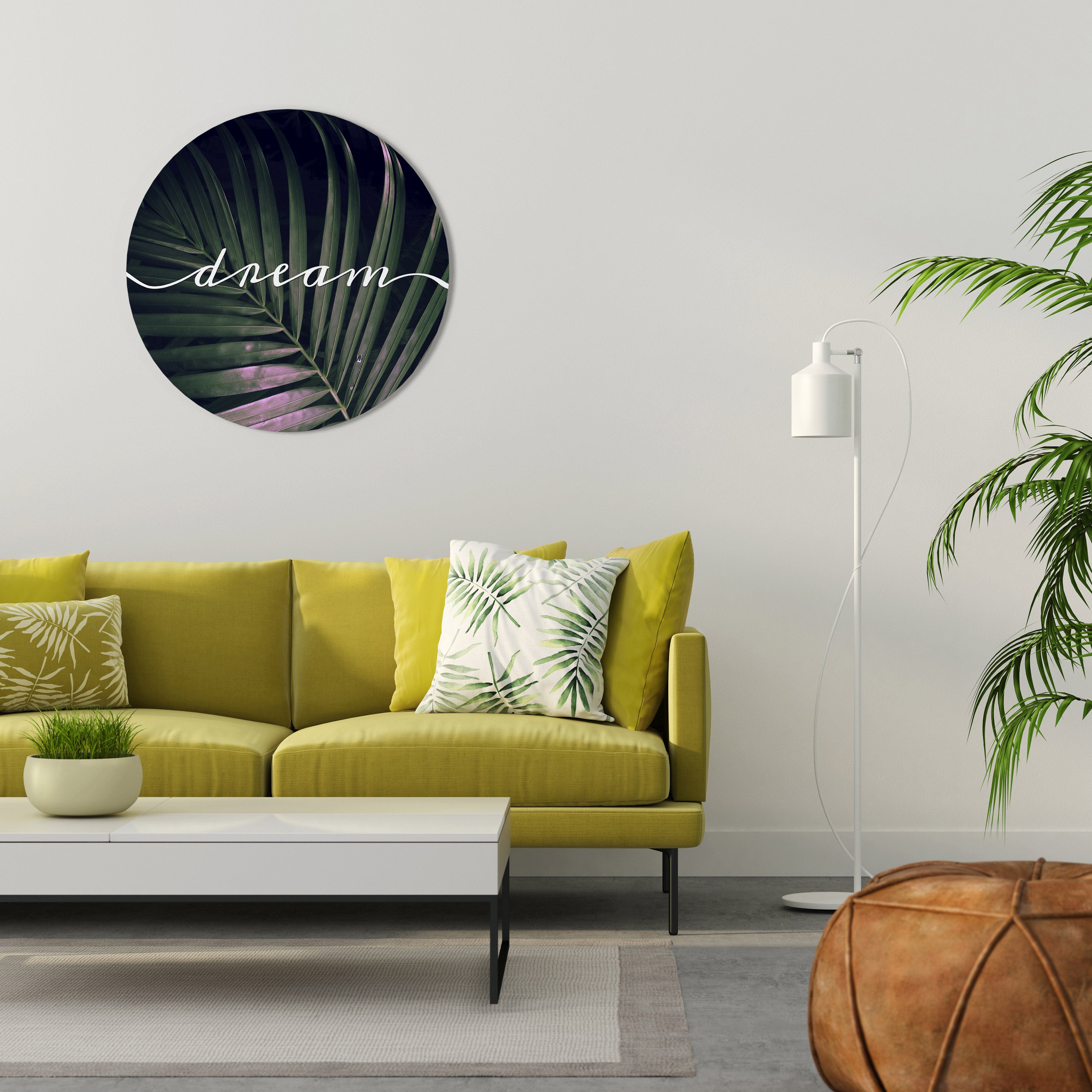 Arte de pared redondo LUSH DREAMSCAPE