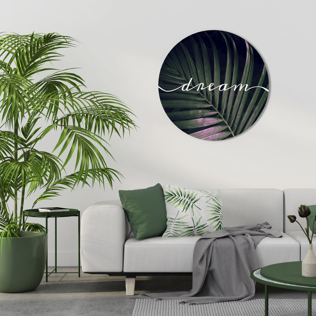 Arte de pared redondo LUSH DREAMSCAPE