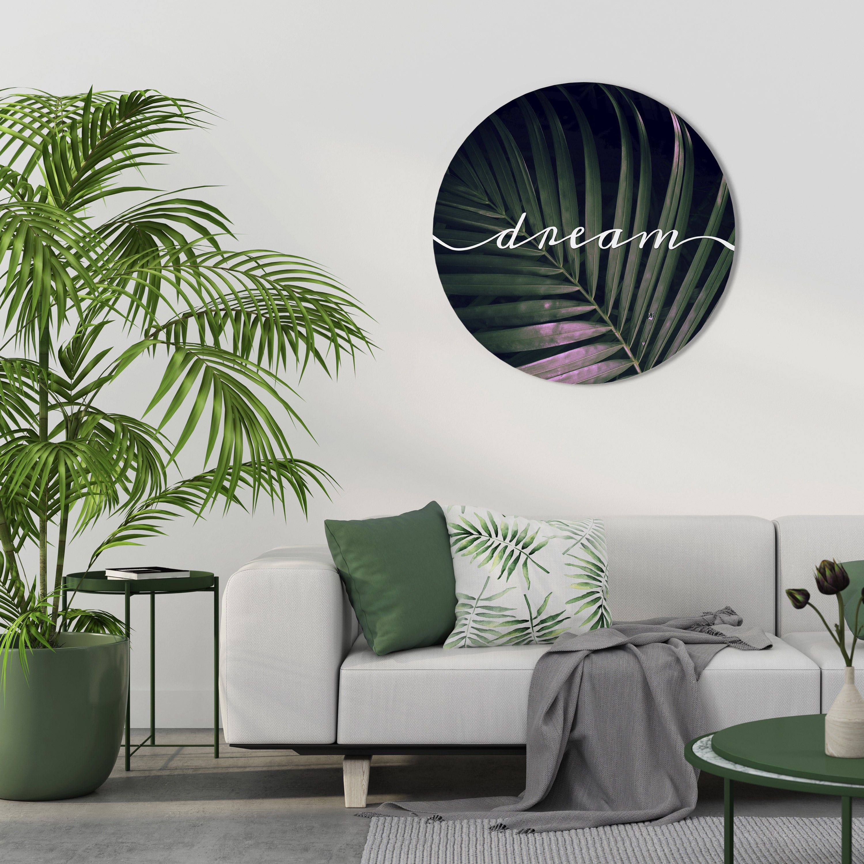 Arte de pared redondo LUSH DREAMSCAPE