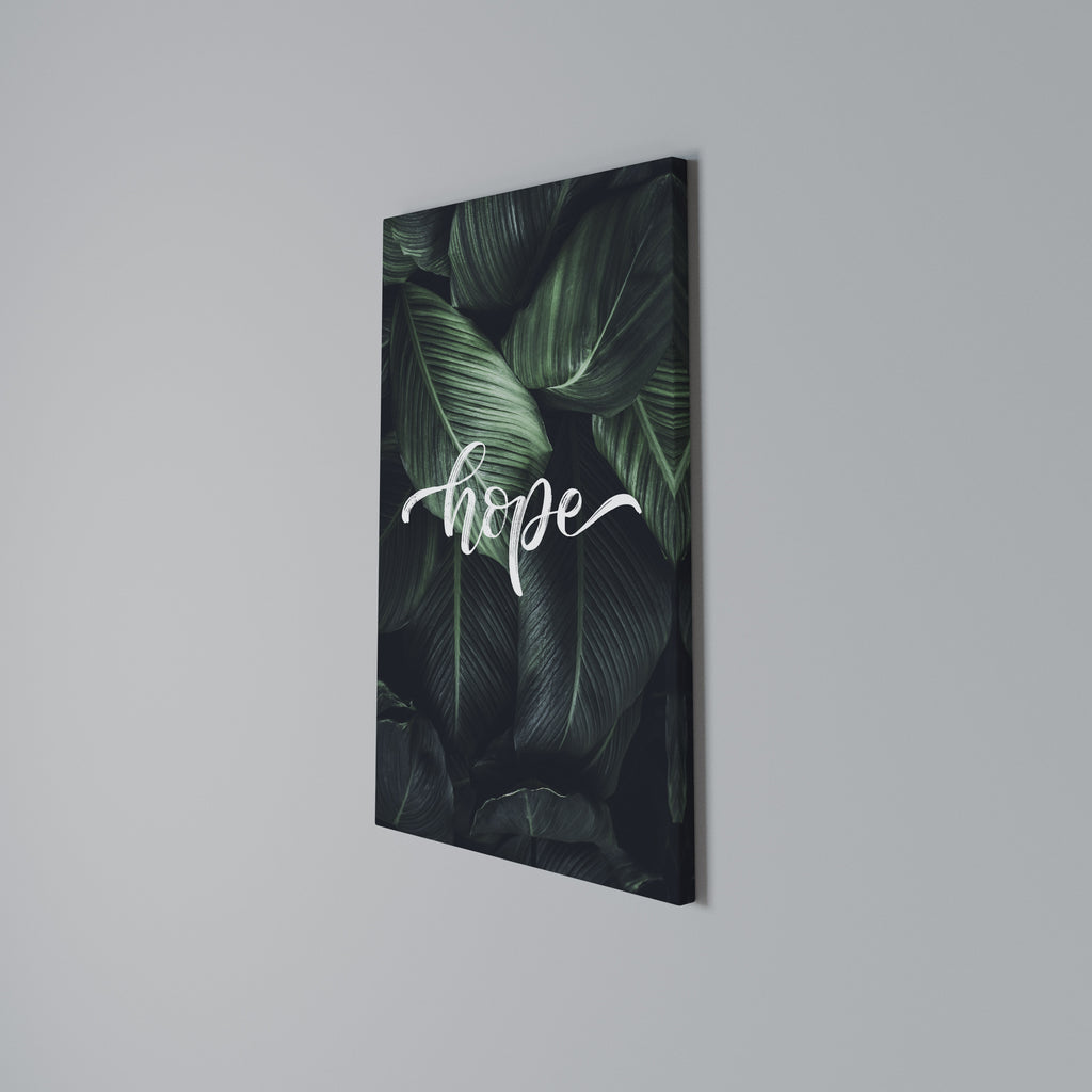 GREEN WHISPERS OF HOPE Vertical Canvas Print