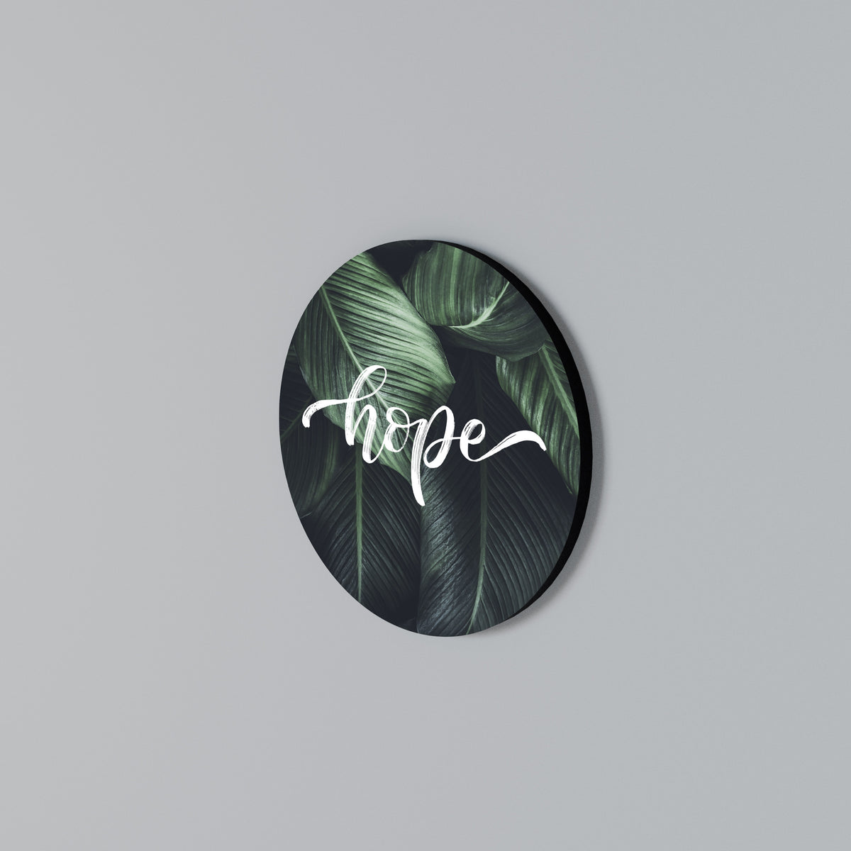 GREEN WHISPERS OF HOPE Arte de pared redondo