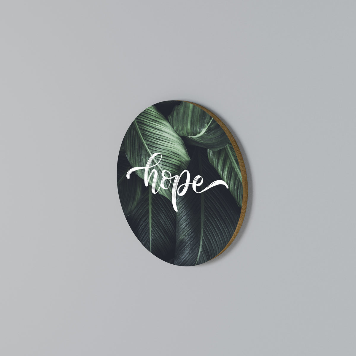 GREEN WHISPERS OF HOPE Arte de pared redondo