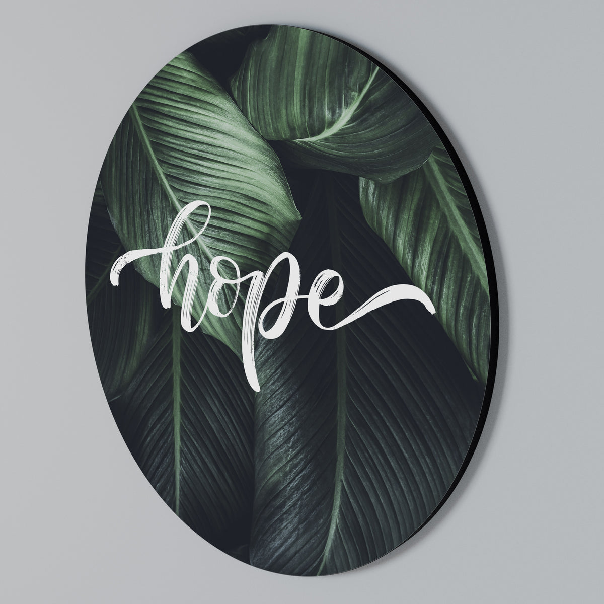 GREEN WHISPERS OF HOPE Arte de pared redondo