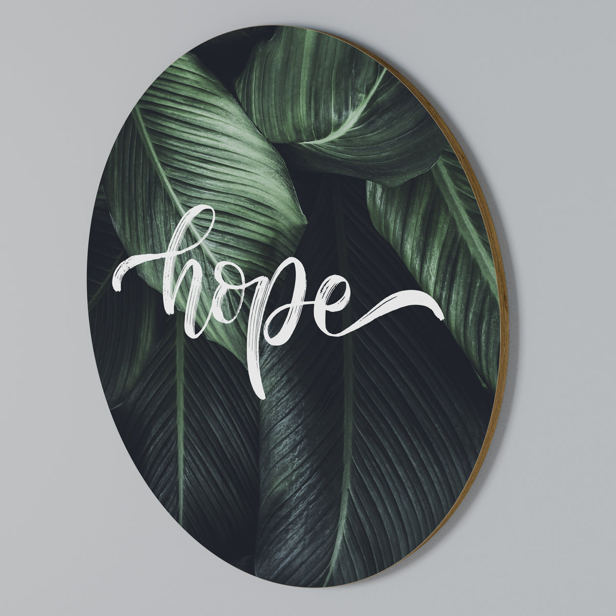 GREEN WHISPERS OF HOPE Arte de pared redondo