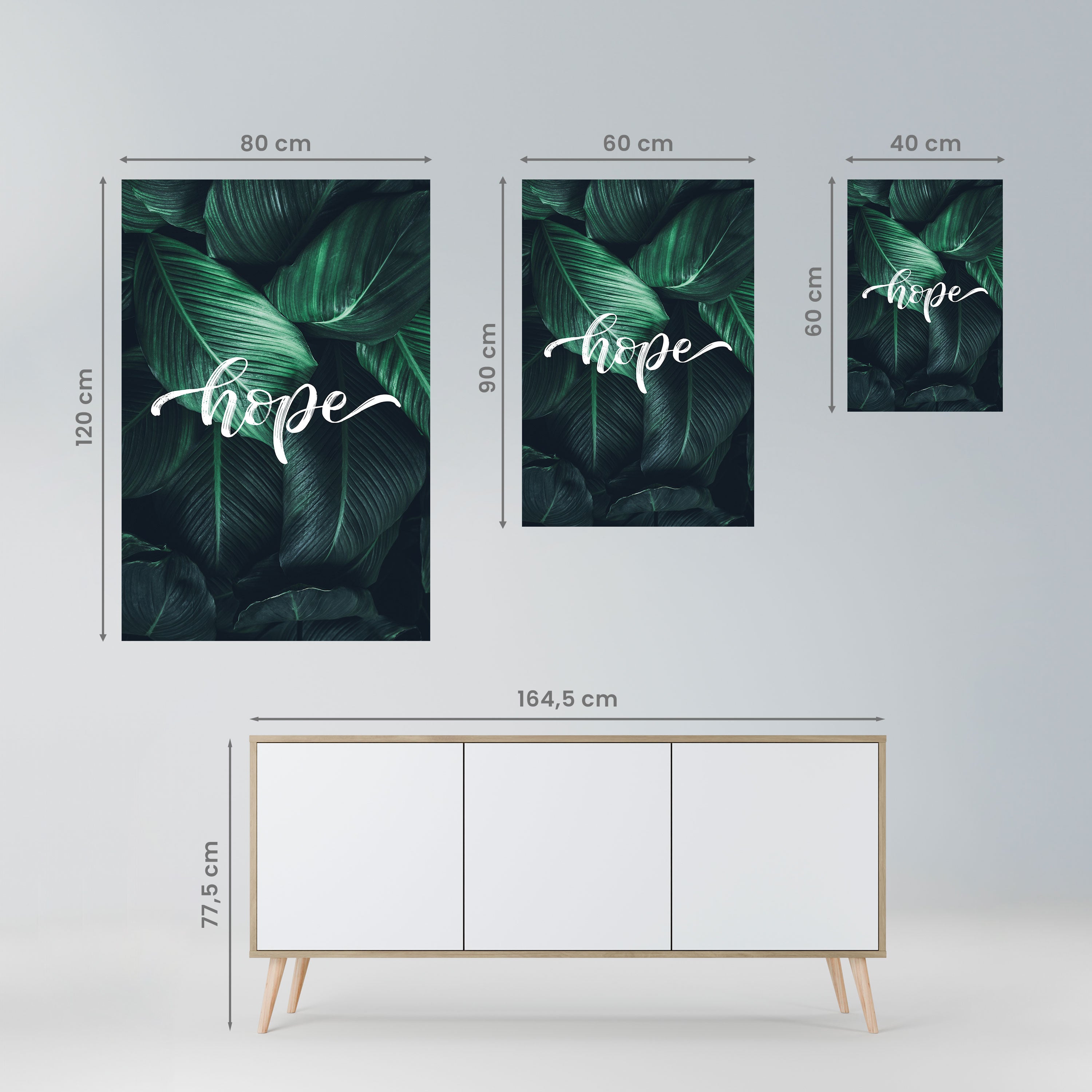 GREEN WHISPERS OF HOPE Peel and Stick Vertical Poster