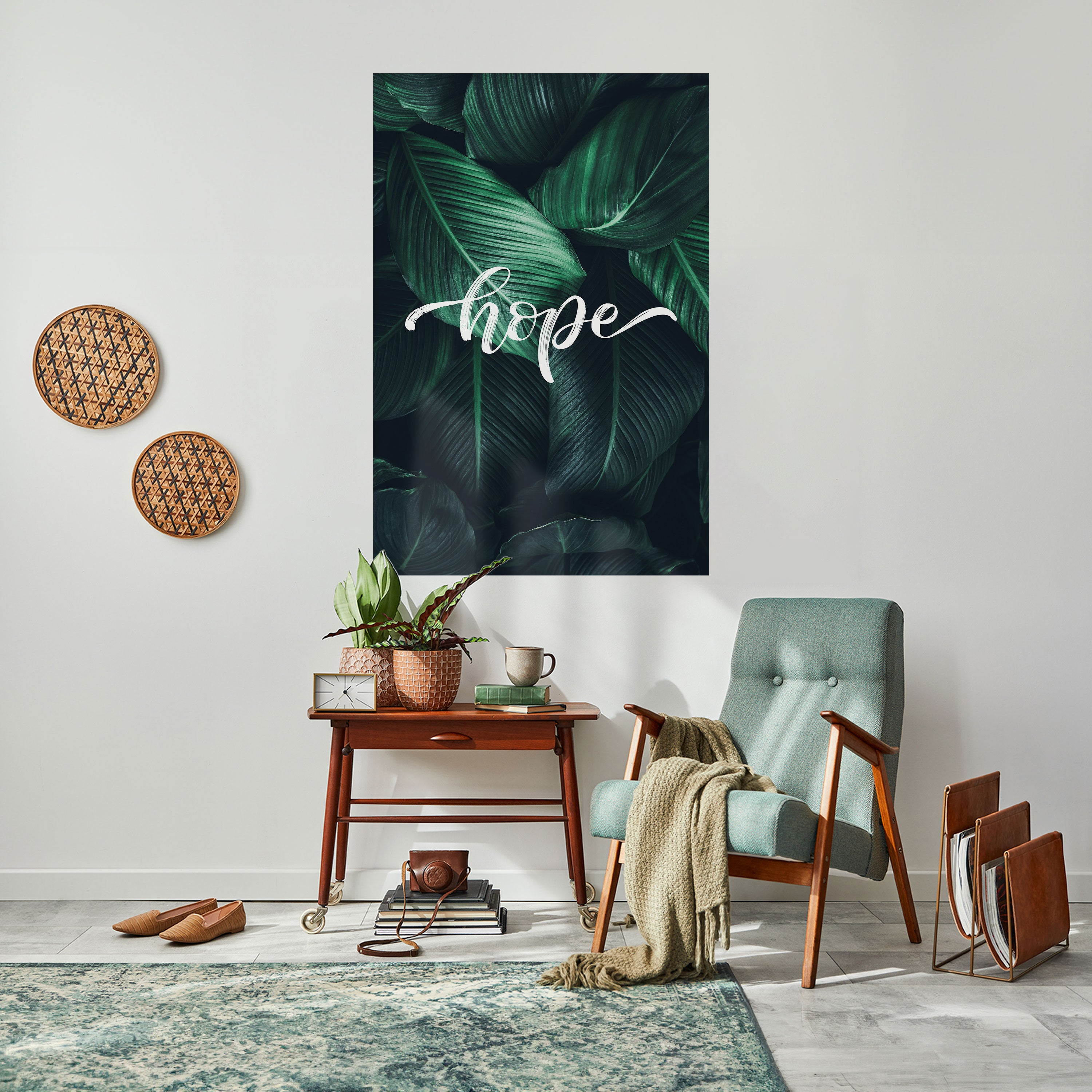 GREEN WHISPERS OF HOPE Peel and Stick Vertical Poster