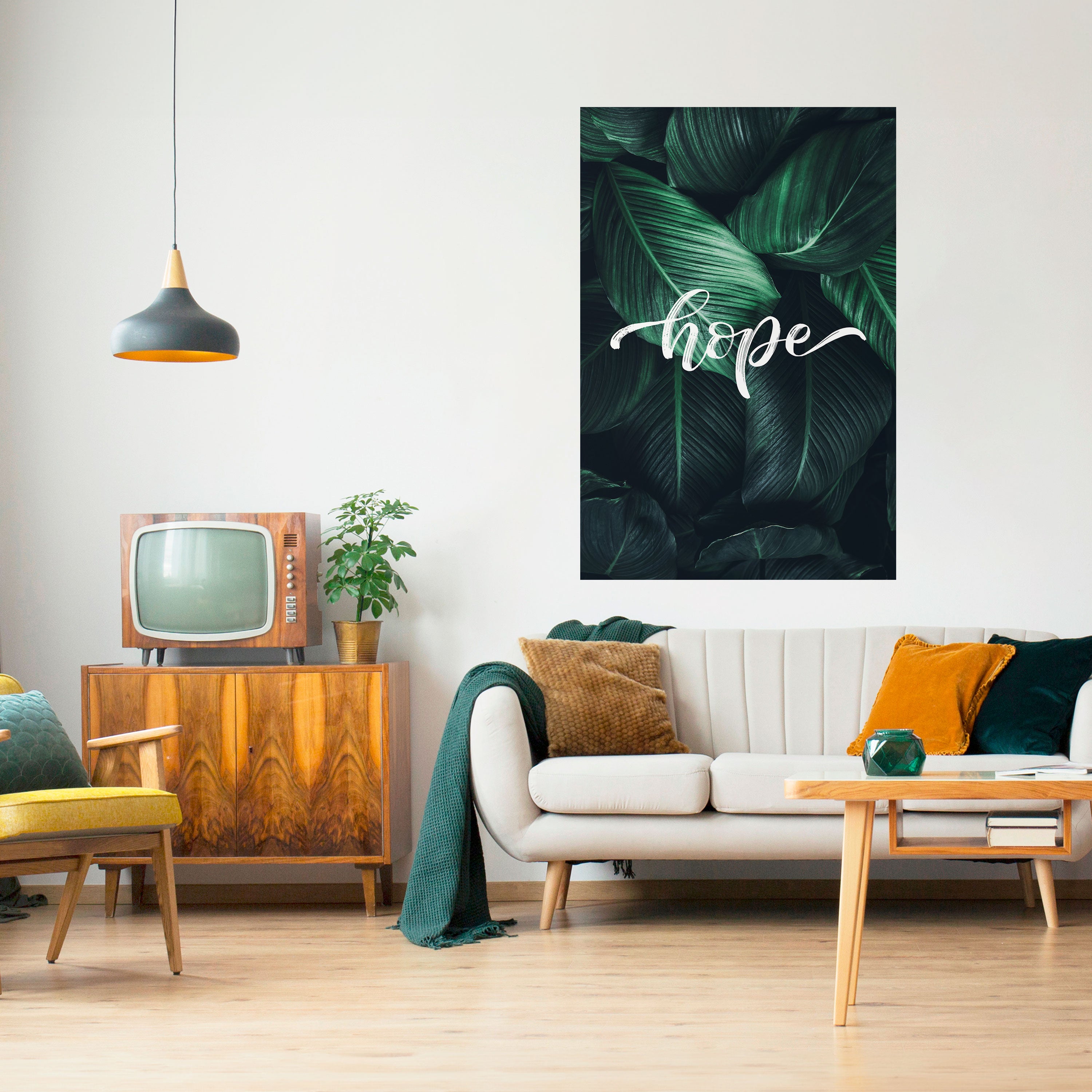 GREEN WHISPERS OF HOPE Peel and Stick Vertical Poster